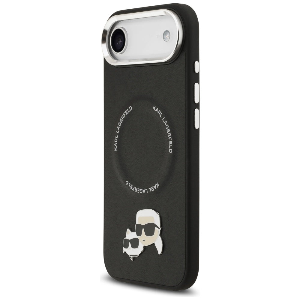Θήκη MagSafe για Apple iPhone 17 Air, Karl Lagerfeld, Karl & Choupette Pins, Μαύρη