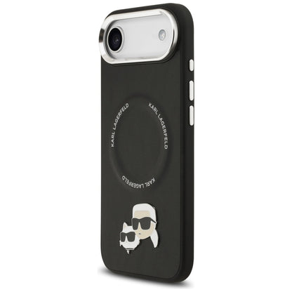 Θήκη MagSafe για Apple iPhone 17 Air, Karl Lagerfeld, Karl & Choupette Pins, Μαύρη