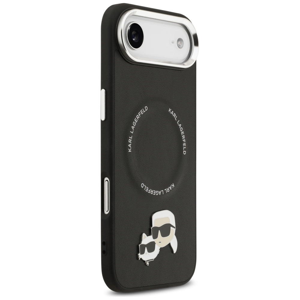 Θήκη MagSafe για Apple iPhone 17 Air, Karl Lagerfeld, Karl & Choupette Pins, Μαύρη