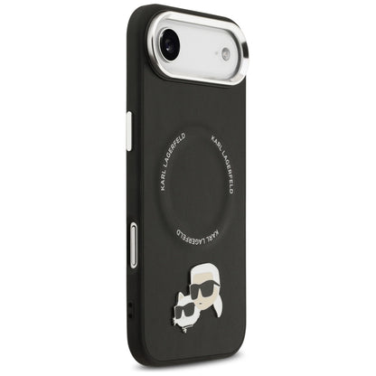 Θήκη MagSafe για Apple iPhone 17 Air, Karl Lagerfeld, Karl & Choupette Pins, Μαύρη