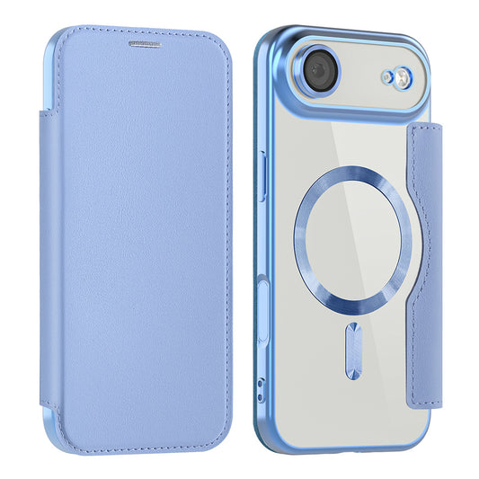 Θήκη MagSafe για Apple iPhone 17 Air, Techsuit, SmartMag Book, Μπλε