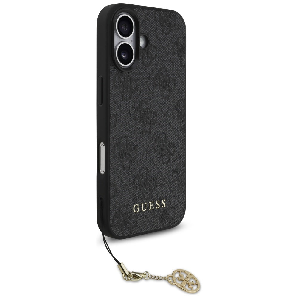 MagSafe Case for Apple iPhone 17, Guess, 4G Charm Cradle, Black