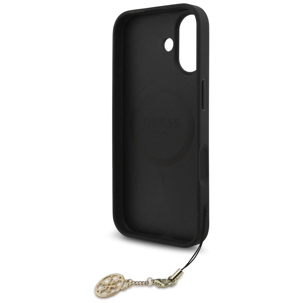 MagSafe Case for Apple iPhone 17, Guess, 4G Charm Cradle, Black