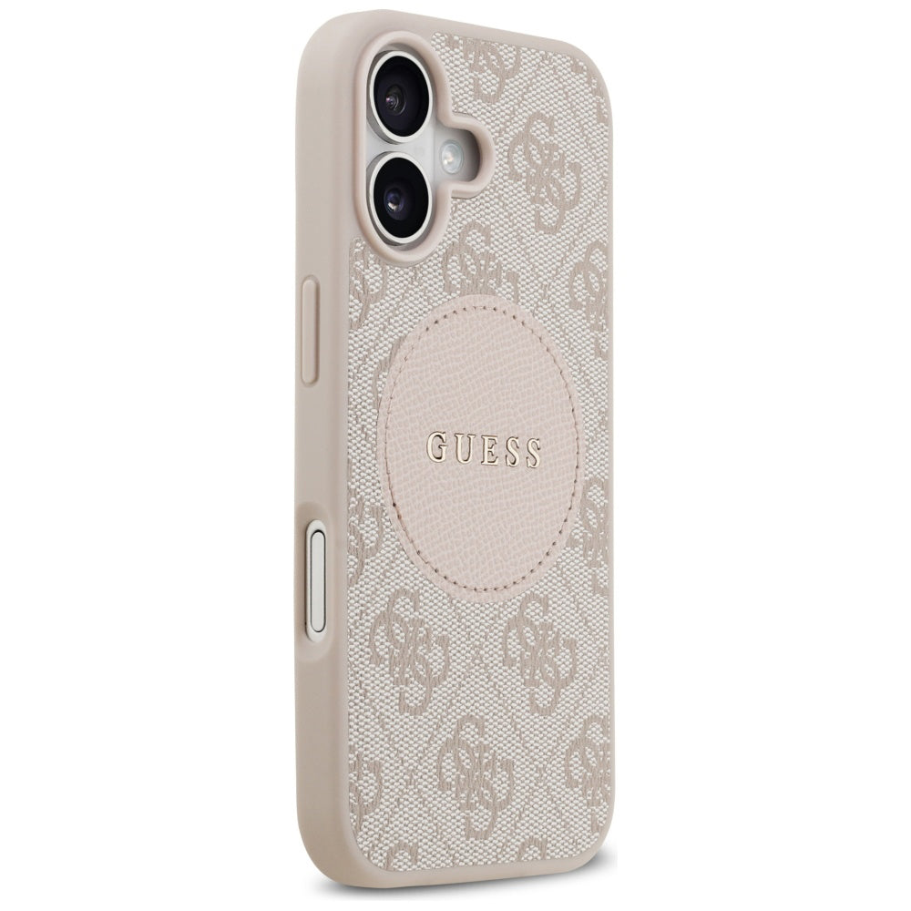 MagSafe Case for Apple iPhone 17, Guess, 4G Circle Classic Logo, Pink