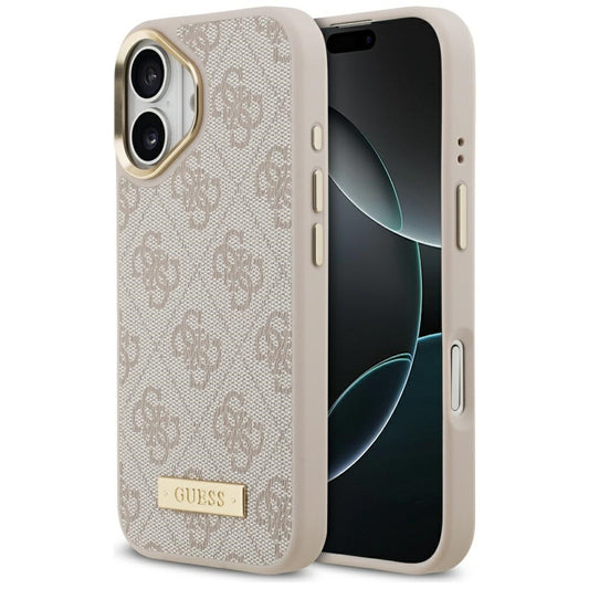 Θήκη MagSafe για Apple iPhone 17, Guess, 4G Logo Plate, Ροζ