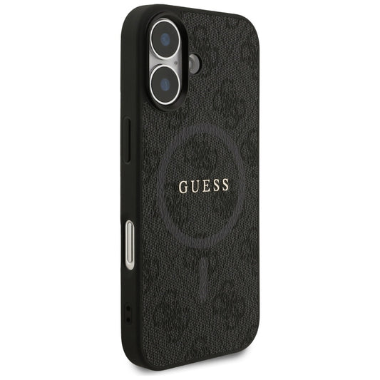 Θήκη MagSafe για Apple iPhone 17, Guess, 4G Ring Classic Logo, Μαύρη