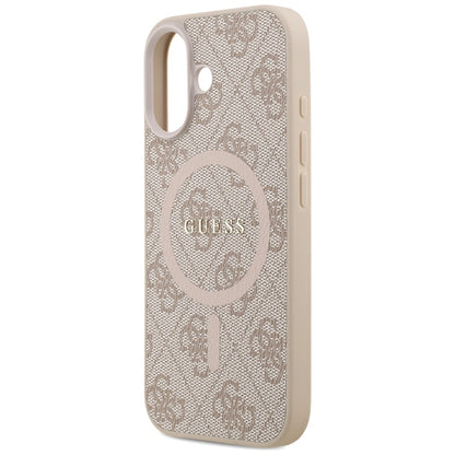 MagSafe Case for Apple iPhone 17, Guess, 4G Ring Classic Logo, Pink