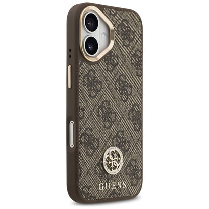 MagSafe Case for Apple iPhone 17, Guess, 4G Strass Logo, Brown
