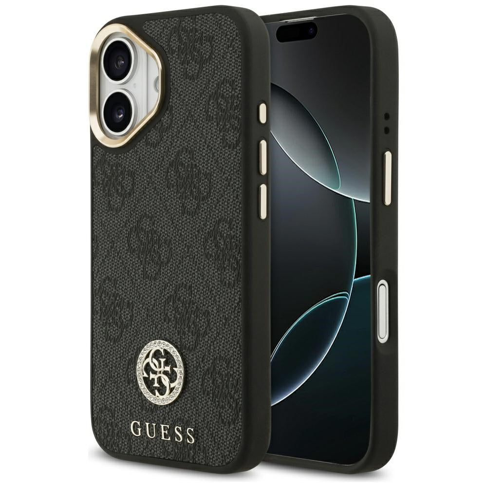 MagSafe Case for Apple iPhone 17, Guess, 4G Strass Logo, Black