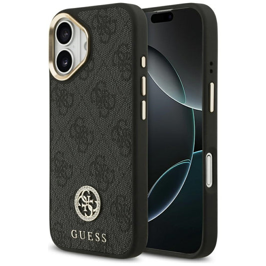 MagSafe Case for Apple iPhone 17, Guess, 4G Strass Logo, Black