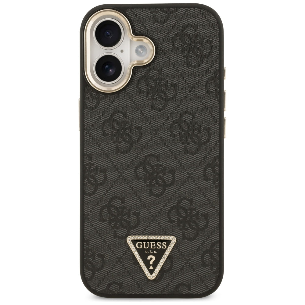 Θήκη MagSafe για Apple iPhone 17, Guess, 4G Triangle Diamond Logo, Μαύρη