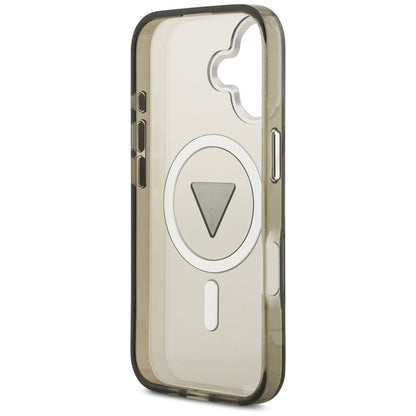 Θήκη MagSafe για Apple iPhone 17, Guess, IML Gradient Triangle Logo, Χακί Ασημί