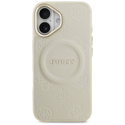 MagSafe Case for Apple iPhone 17, Guess, Peony Hot Stamp, Beige