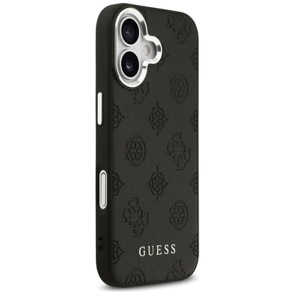 Θήκη MagSafe για Apple iPhone 17, Guess, Peony Hot Stamp Script, Μαύρη