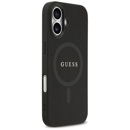MagSafe Case for Apple iPhone 17, Guess, Saffiano Classic Logo, Black