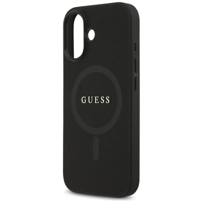 MagSafe Case for Apple iPhone 17, Guess, Saffiano Classic Logo, Black
