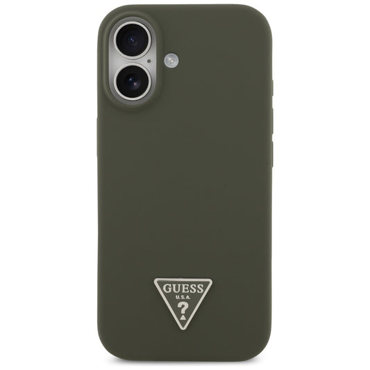 Θήκη MagSafe για Apple iPhone 17, Guess, Triangle Logo, Χακί