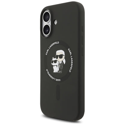 MagSafe Case for Apple iPhone 17, Karl Lagerfeld, Ring Karl & Choupette, Black