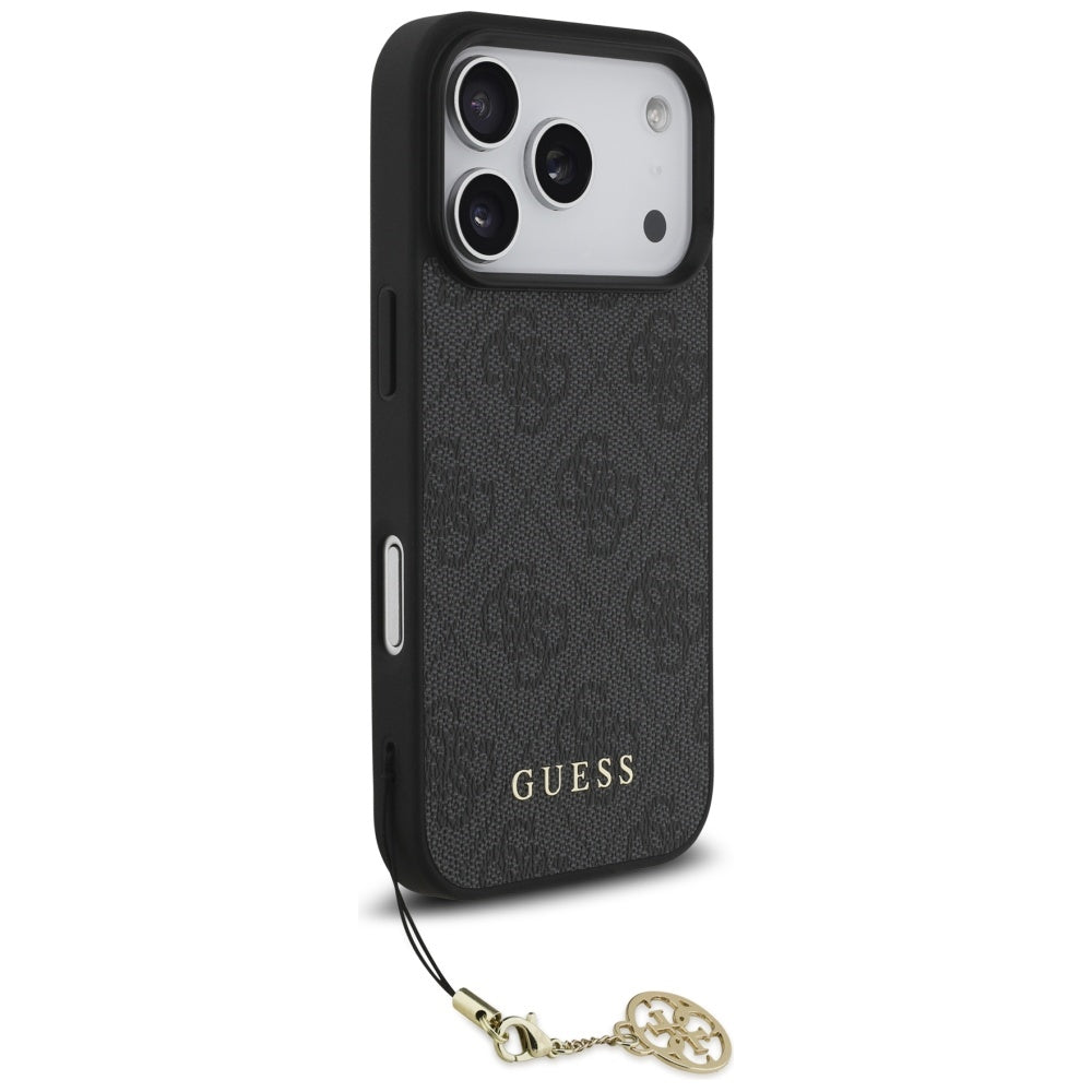 MagSafe Case for Apple iPhone 17 Pro, Guess, 4G Charm Cradle, Black
