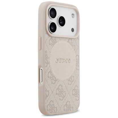 MagSafe Case for Apple iPhone 17 Pro, Guess, 4G Circle Classic Logo, Pink