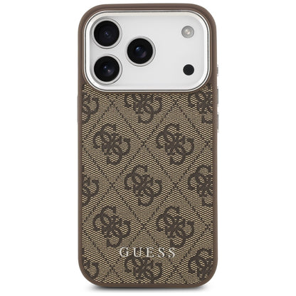 MagSafe Case for Apple iPhone 17 Pro, Guess, 4G Classic Logo, Brown