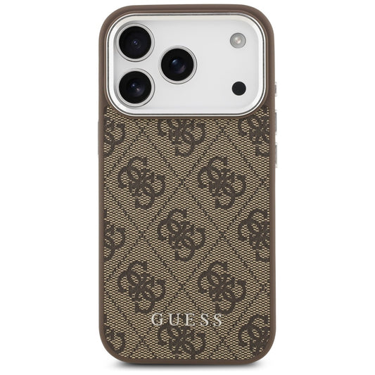 MagSafe Case for Apple iPhone 17 Pro, Guess, 4G Classic Logo, Brown