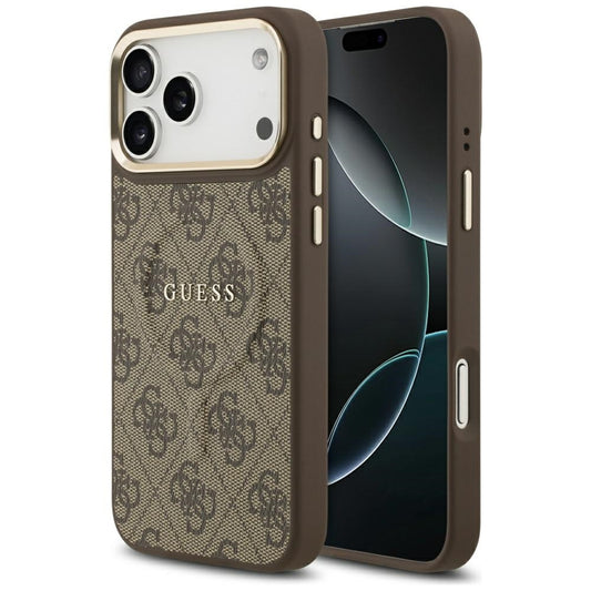 MagSafe Case for Apple iPhone 17 Pro, Guess, 4G Classic, Brown