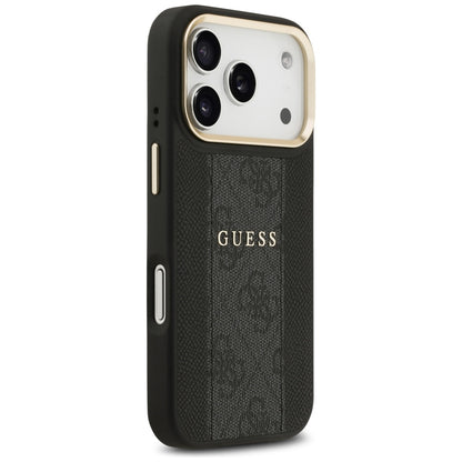 MagSafe Case for Apple iPhone 17 Pro, Guess, 4G Stripe, Black