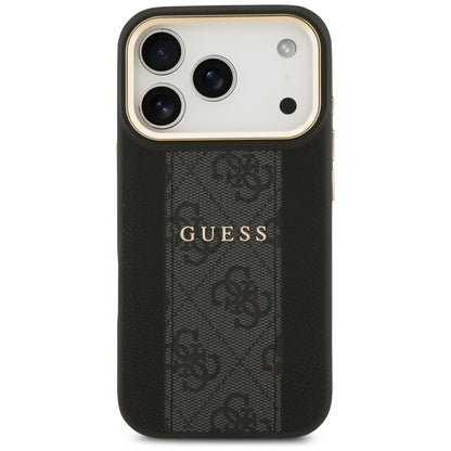 MagSafe Case for Apple iPhone 17 Pro, Guess, 4G Stripe, Black