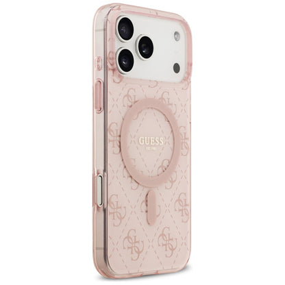 MagSafe Case for Apple iPhone 17 Pro, Guess, IML 4G Background, Pink
