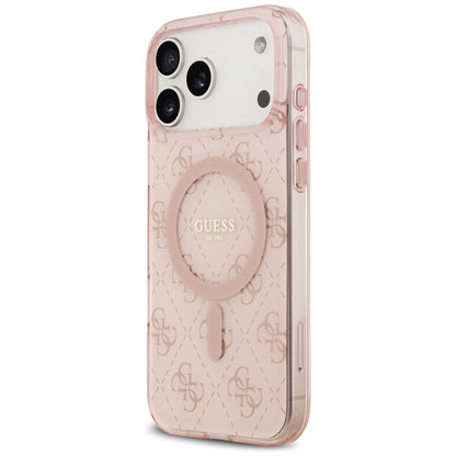 MagSafe Case for Apple iPhone 17 Pro, Guess, IML 4G Background, Pink