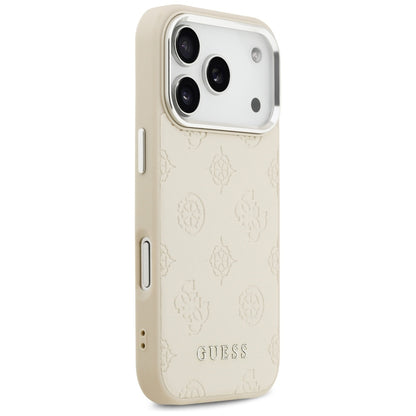 MagSafe Case for Apple iPhone 17 Pro, Guess, Peony Hot Stamp Script, Beige