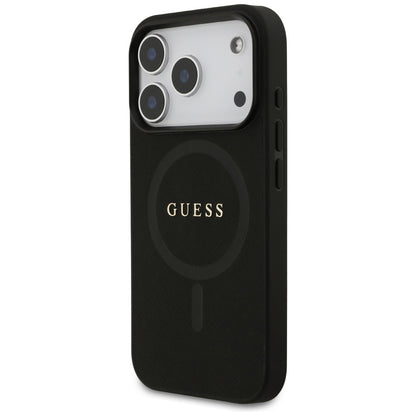 MagSafe Case for Apple iPhone 17 Pro, Guess, Saffiano Classic Logo, Black