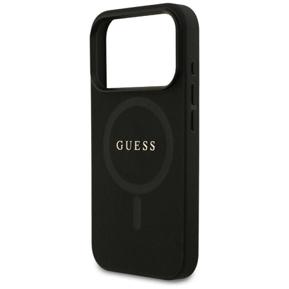 MagSafe Case for Apple iPhone 17 Pro, Guess, Saffiano Classic Logo, Black