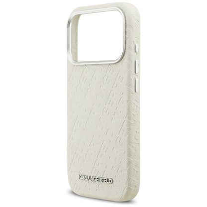 MagSafe Case for Apple iPhone 17 Pro, Karl Lagerfeld, FW Stamped Karl, Beige