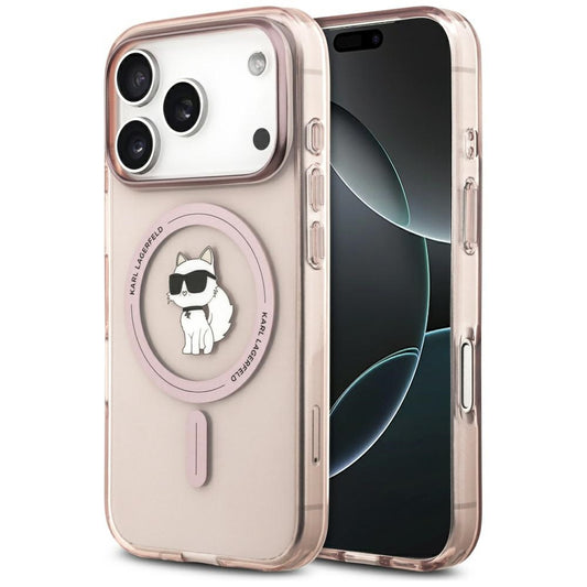 MagSafe Case for Apple iPhone 17 Pro, Karl Lagerfeld, IML Choupette, Pink