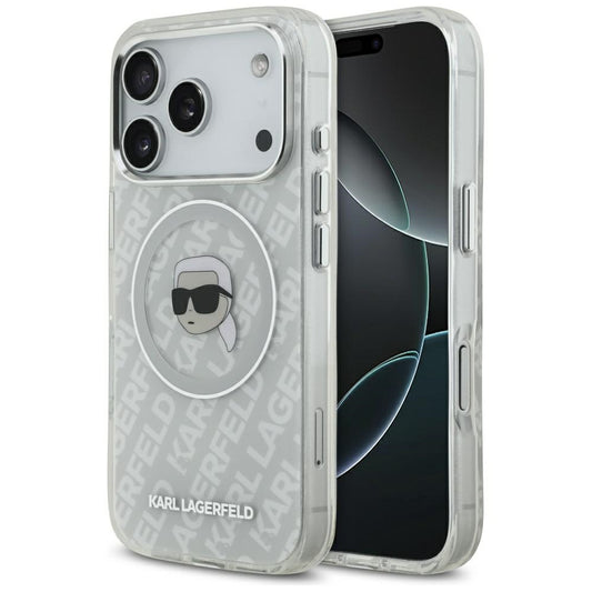 MagSafe Case for Apple iPhone 17 Pro, Karl Lagerfeld, IML Karl's Head, Grey