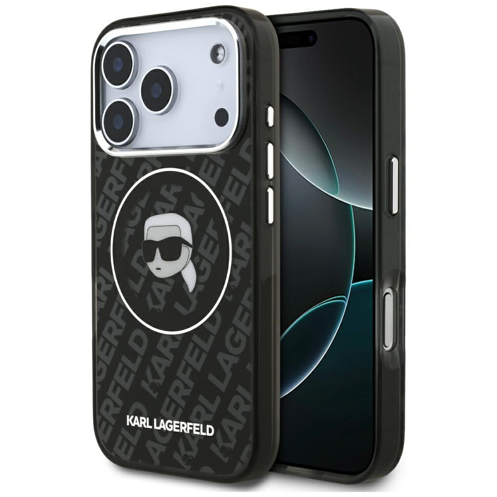 MagSafe Case for Apple iPhone 17 Pro, Karl Lagerfeld, IML Karl's Head, Black