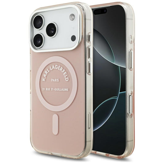 Θήκη MagSafe για Apple iPhone 17 Pro, Karl Lagerfeld, IML Logo RSG, Ροζ