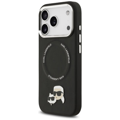 Θήκη MagSafe για Apple iPhone 17 Pro, Karl Lagerfeld, Karl & Choupette Pins, Μαύρη