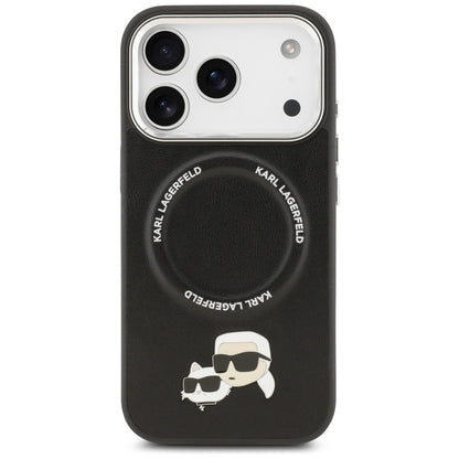 Θήκη MagSafe για Apple iPhone 17 Pro, Karl Lagerfeld, Karl & Choupette Pins, Μαύρη