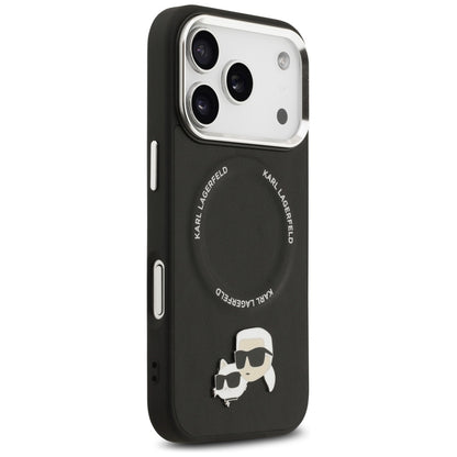 Θήκη MagSafe για Apple iPhone 17 Pro, Karl Lagerfeld, Karl & Choupette Pins, Μαύρη