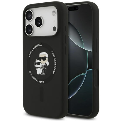 MagSafe Case for Apple iPhone 17 Pro, Karl Lagerfeld, Ring Karl & Choupette, Black