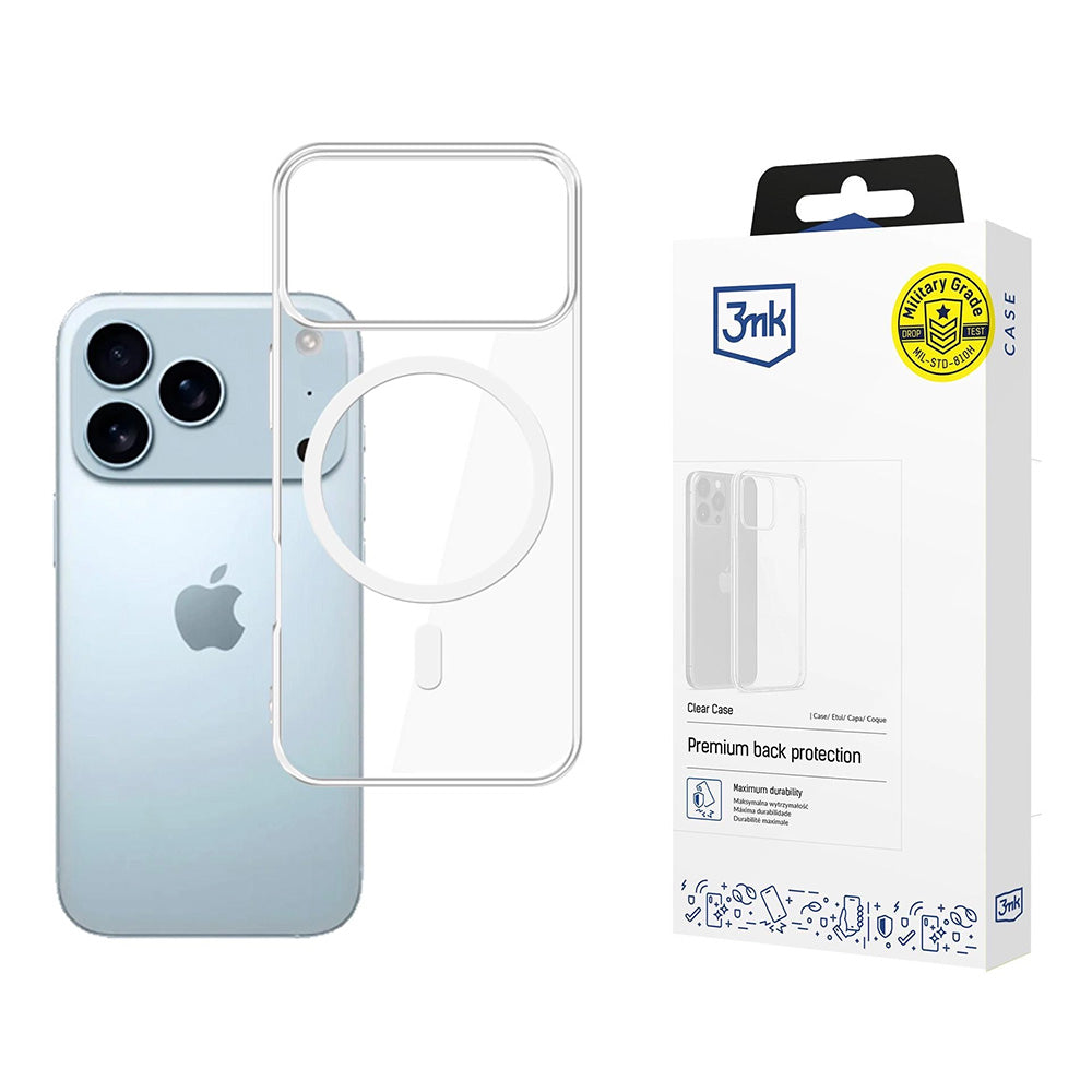 MagSafe Case for Apple iPhone 17 Pro Max, 3MK, Clear MagCase, Transparent