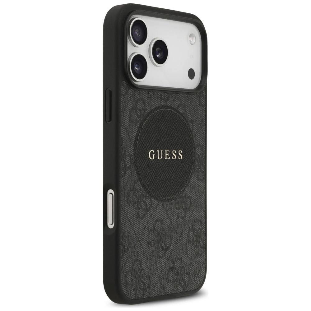 Θήκη MagSafe για Apple iPhone 17 Pro Max, Guess, 4G Circle Classic Logo, Μαύρη