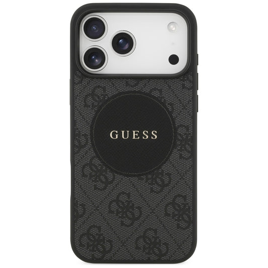 Θήκη MagSafe για Apple iPhone 17 Pro Max, Guess, 4G Circle Classic Logo, Μαύρη