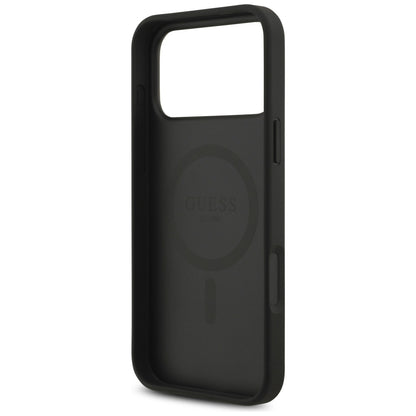 Θήκη MagSafe για Apple iPhone 17 Pro Max, Guess, 4G Circle Classic Logo, Μαύρη