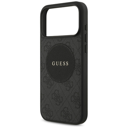 Θήκη MagSafe για Apple iPhone 17 Pro Max, Guess, 4G Circle Classic Logo, Μαύρη