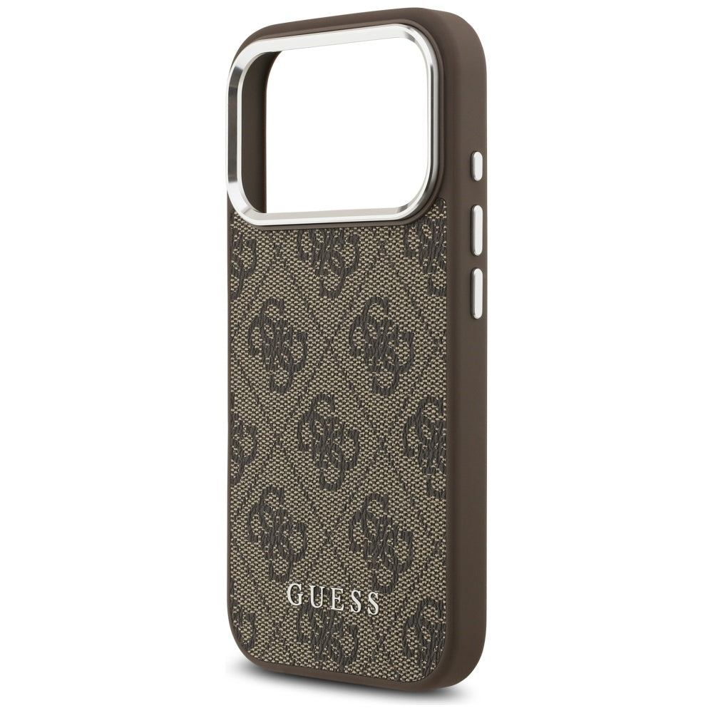 MagSafe Case for Apple iPhone 17 Pro Max, Guess, 4G Classic Logo, Brown