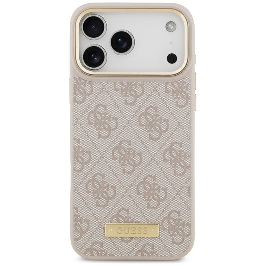 Θήκη MagSafe για Apple iPhone 17 Pro Max, Guess, 4G Logo Plate, Ροζ